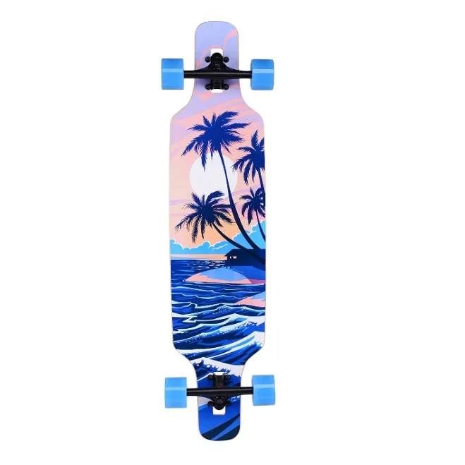 116cm 100% Maple Wood Skateboard Custom Dancing Longboard Downhill Skate Boards Skateboard