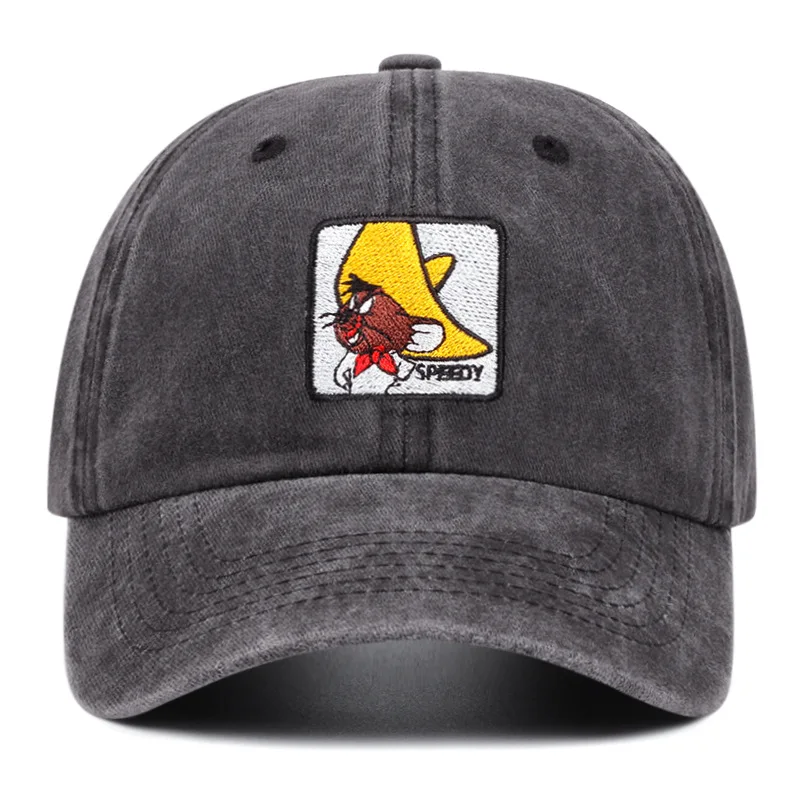 OEM ODM Customized 6 panels denim baseball cap decorated with rivet rhinestones stylish bold look with a patriotic theme