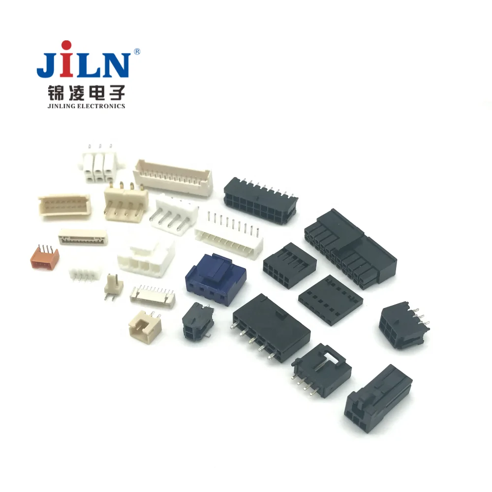 Jiln Electronic Connector Male Tin PCB Mini Micro Jst 1.25 Ph 2 Pin Connectors Male Femal PH/XH 180 Degree Wafer White 2.5 JST