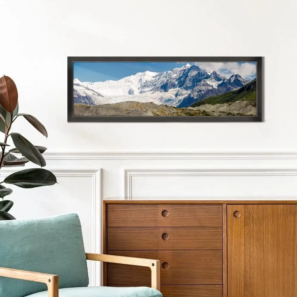 8*24 Picture Frame Black Wood Poster Frame Home Decoration Environment Friendly Modern Rectangle Black Photo Frame