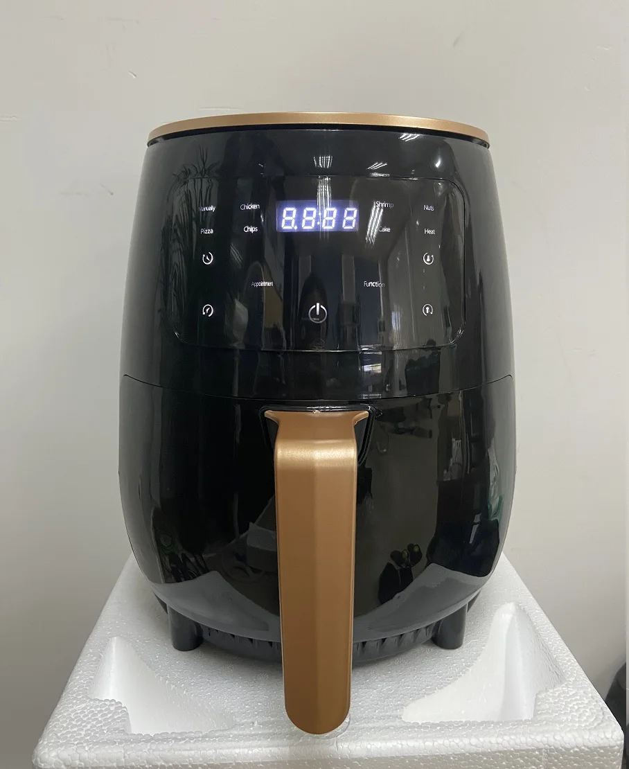 Большой новый дизайн антипригарная корзина электрическая глубокая без масла умная цифровая воздушная фритюрница 4 5 л алюминиевая ПТФЭ бесплатные запасные