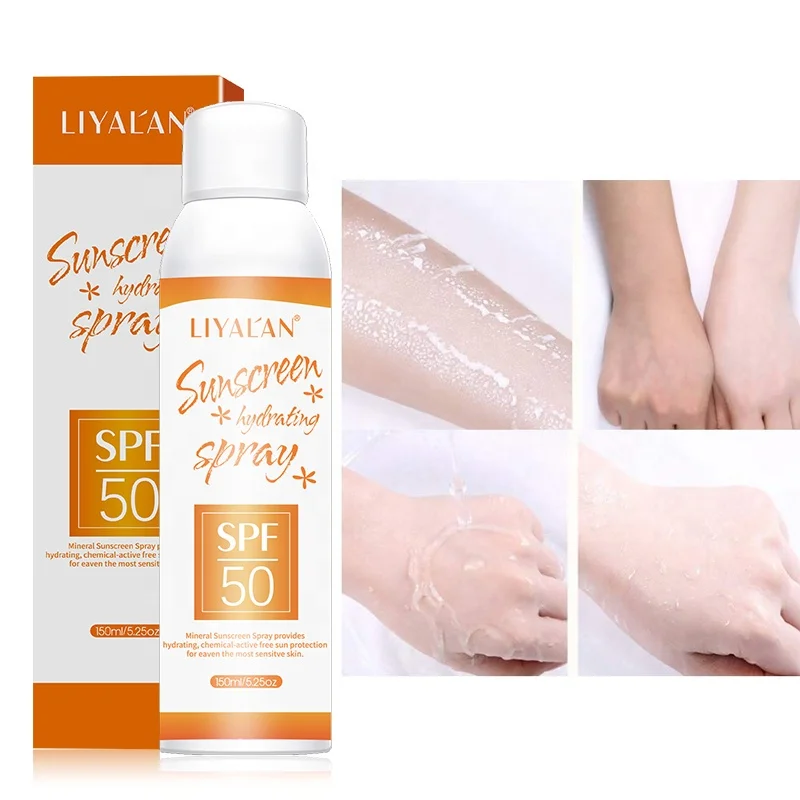
Factory wholesale hot selling high quality private label whitening body natural SPF50+ sunscreen spray 