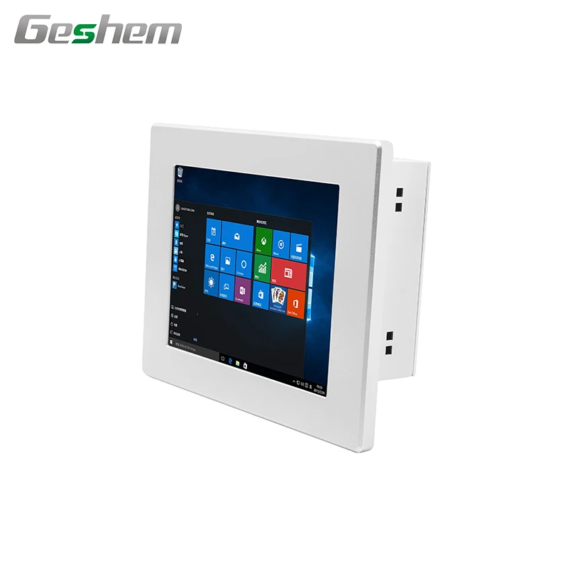 8 inch panel mounting industrial all in one touch screen panel pc with WiFi and 4G LTE optional industrial pc with windows/linux