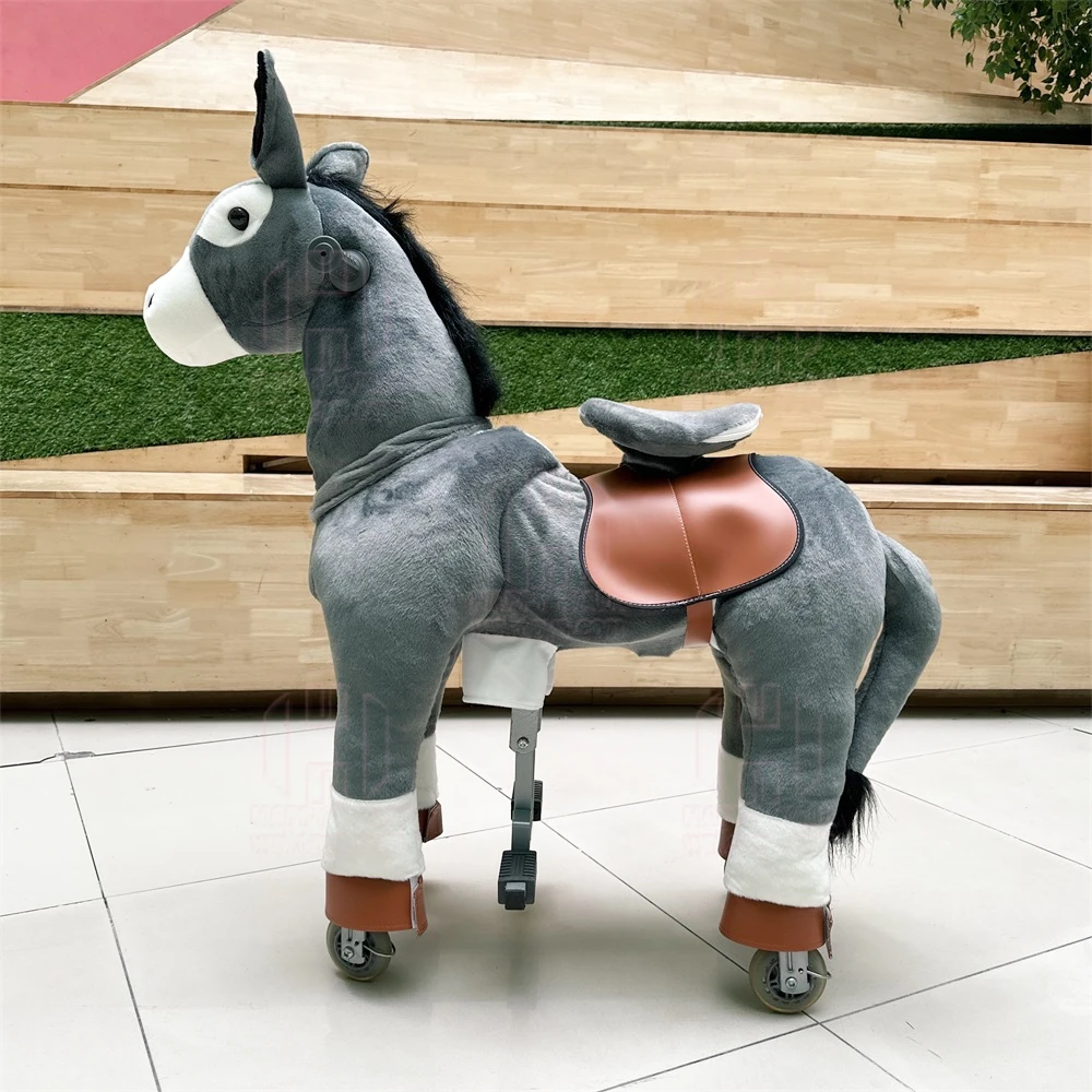 Happy Island CE wholesale New Donkey mechanical horse toy horse on wheels for kids
