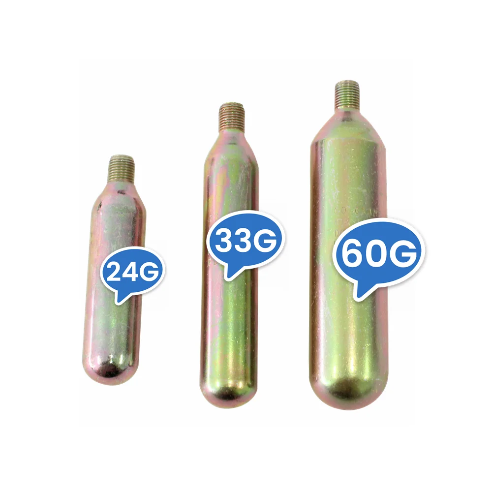 co2 cartridge 24 gram 33g 55g 20g 18g 17g 12g co2 cartridge 1/2 thread  for life vest  for co2 PFD rearming kit