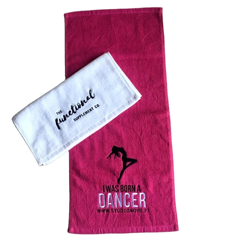 custom logo 100% cotton embroidery gym sport bath towel Hot sale products