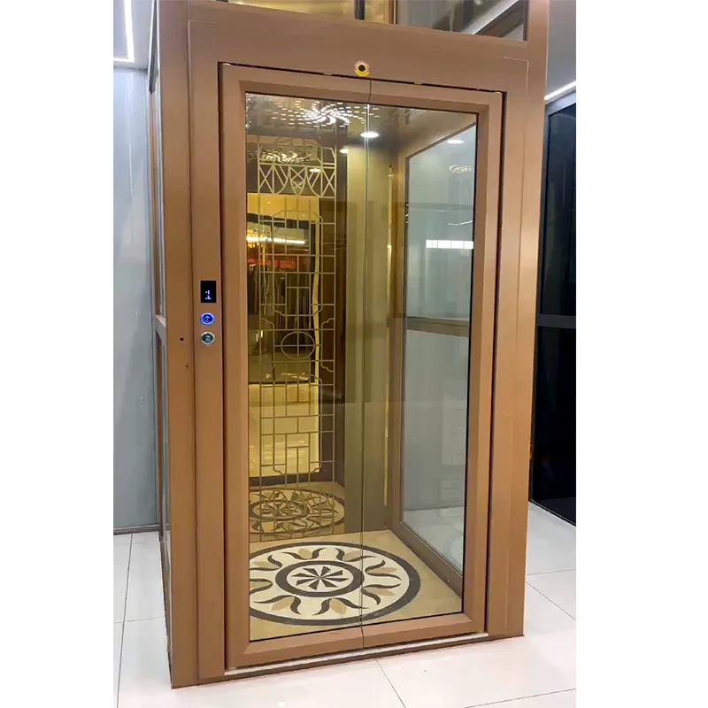 FUJI Brank Elevator Hydraulic Elevator Home Round Lift Panoramic Glass Elevator