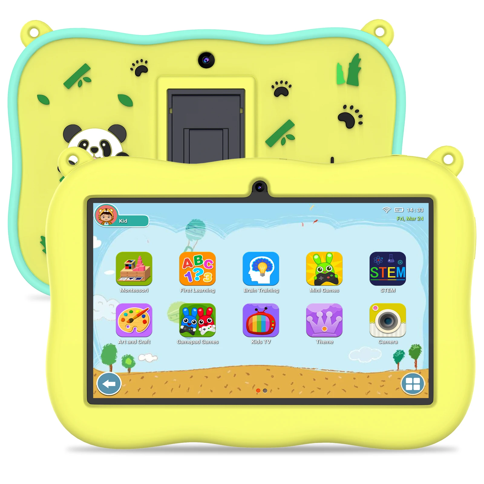 2024 Factory Kids Learning Tablet Android 13 7inch Kids Tablet wifi Education Tablet For Children