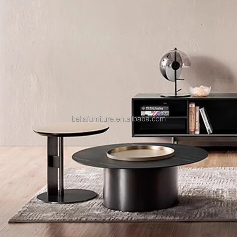 modern Simple style living room furniture Italian simple and fashionable small Metal coffee table and small corner table
