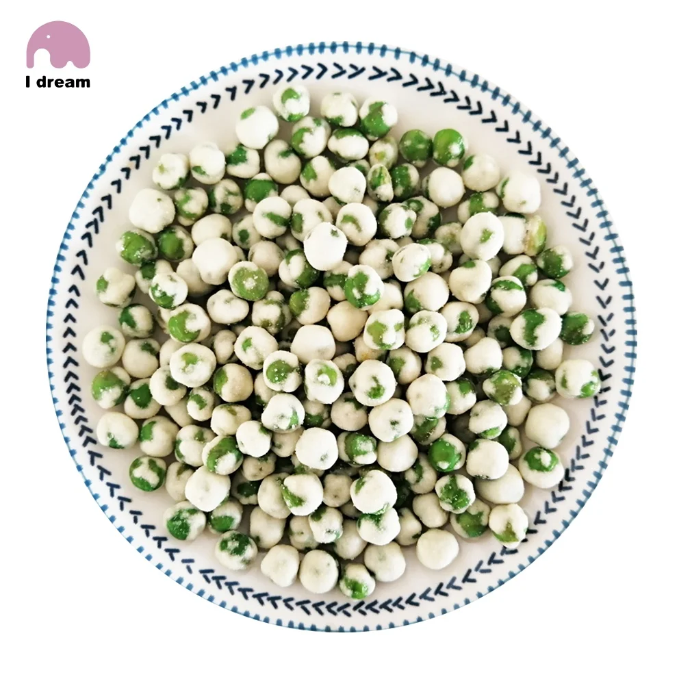 
White wasabi pea Edamame snacks coated pea soybean Seeds 500g bag packing 