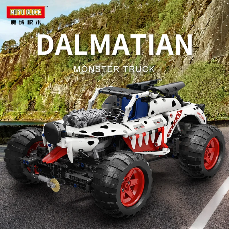 Лидер продаж 2023 MOYU MY88006 dalmatian monster truck строительный блок Модель автомобиля игрушки для
