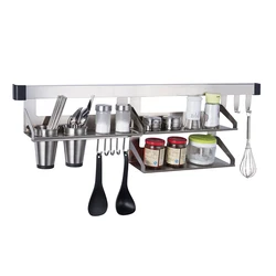 stainless steel 304 kitchen utensil spice storage hanging rack,combinable rack