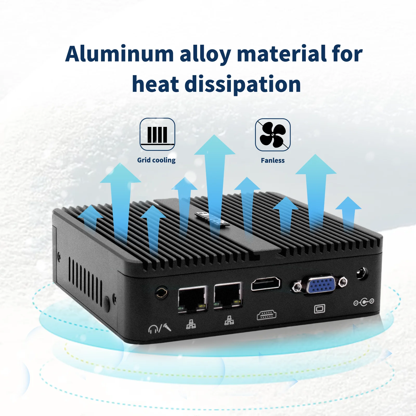 HYSTOU Fanless Industrial Mini DDR4 Low Power PC H3-J4125 models Firewall PC Celeron Desktop Computer