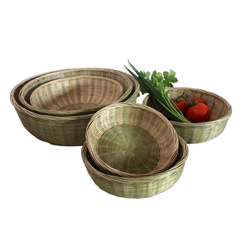 
Home handmade bamboo basket craft bamboo basket steamed bun basket bamboo sieve 