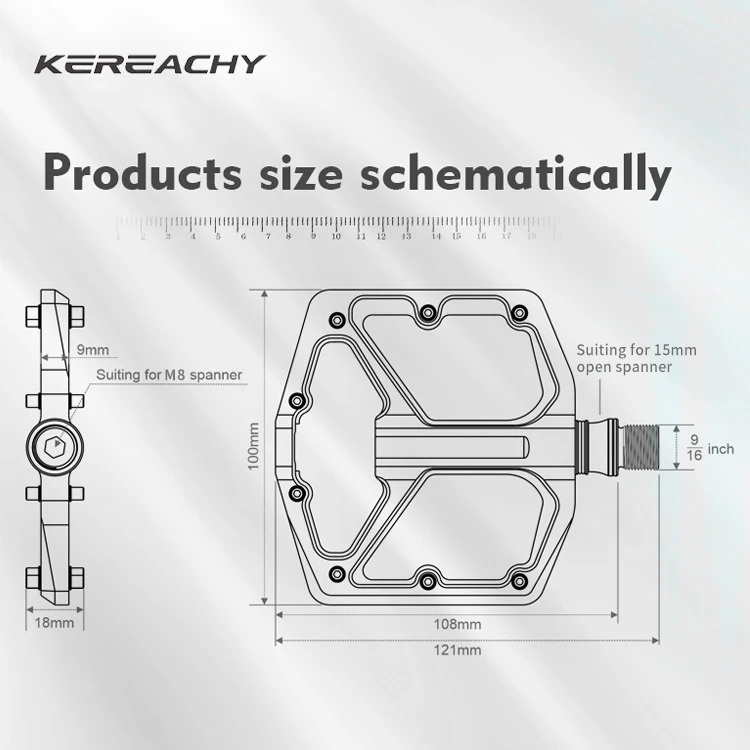 Оптовая продажа многоцветный горный велосипед KEREACHY ультра легкий нескользящий педаль из алюминиевого сплава 3 подшипника Аксессуары для велосипеда