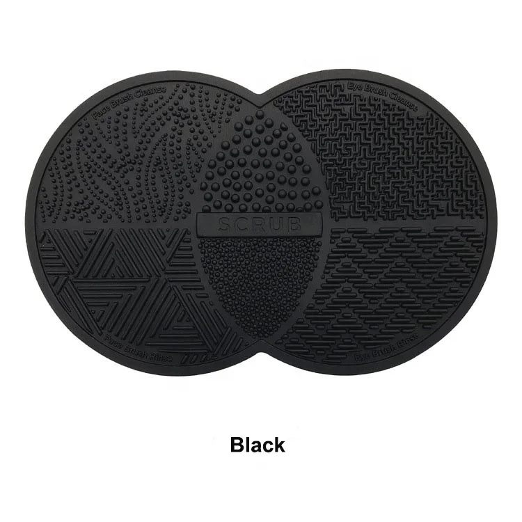 
Double circles silicone multi makeup brush cleaner mat cosmetic makeup brush washer with sucking disc 