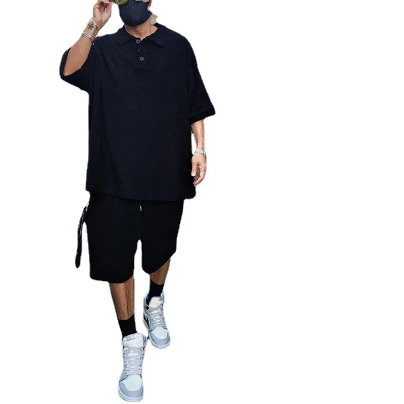 Custom Logo Summer Sportswear 2 Pieces Suits Polo T Shirt Short Tracksuits Men Running Custom Men Shorts Set