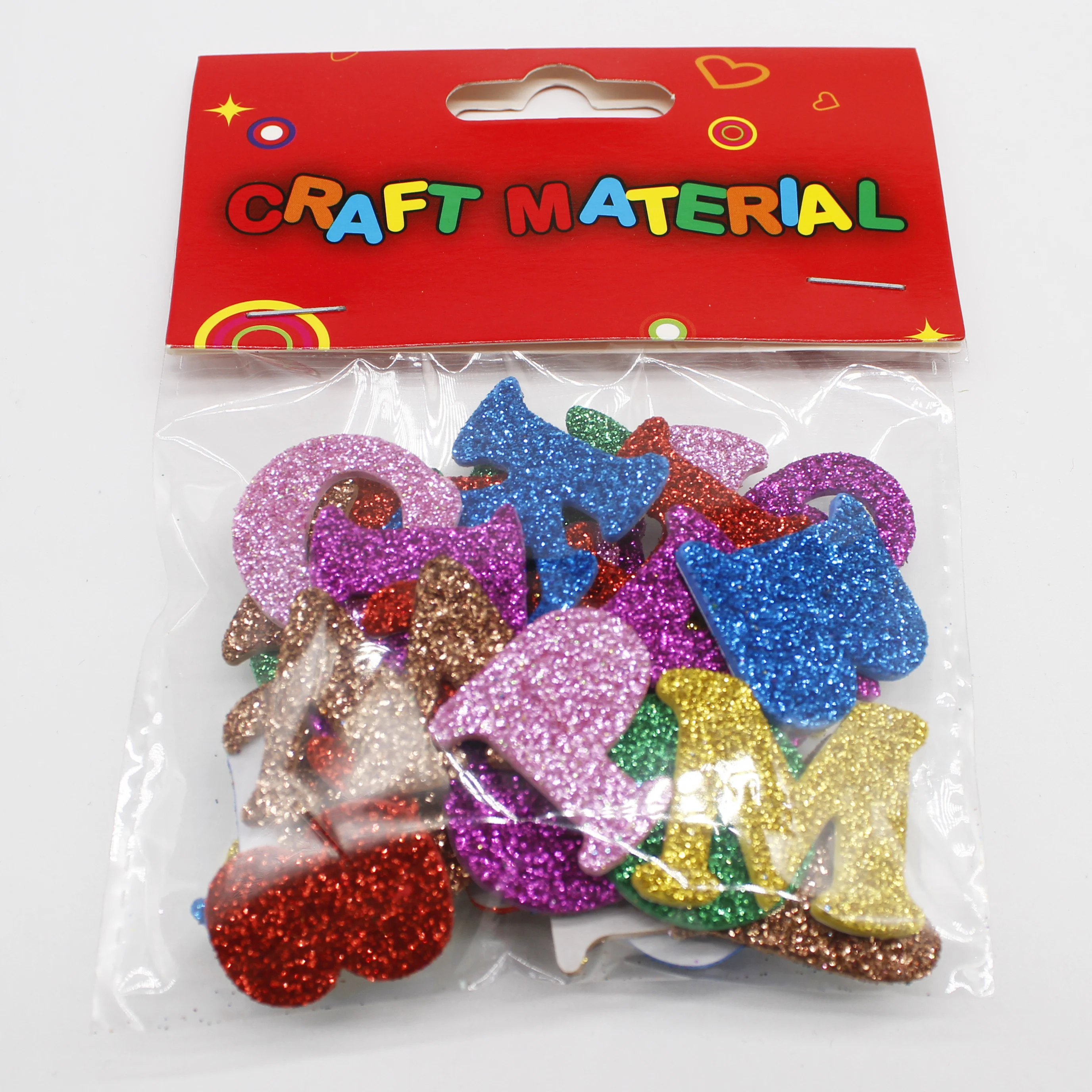 Multi Color 3D EVA Alphabet Glitter Foam Sticker Letters And Figure for DIY Jewelry Findings Craft Making Accessories