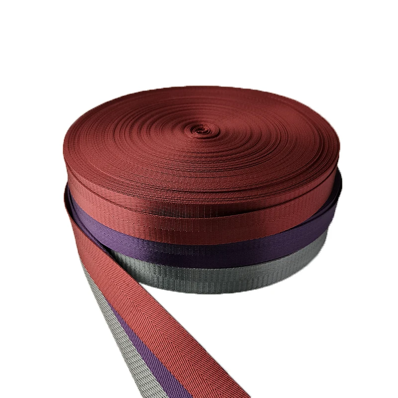 
Dongguan factory spot wholesale 25MM high-strength polyester webbing Seatbelt webbing Herringbone webbing 
