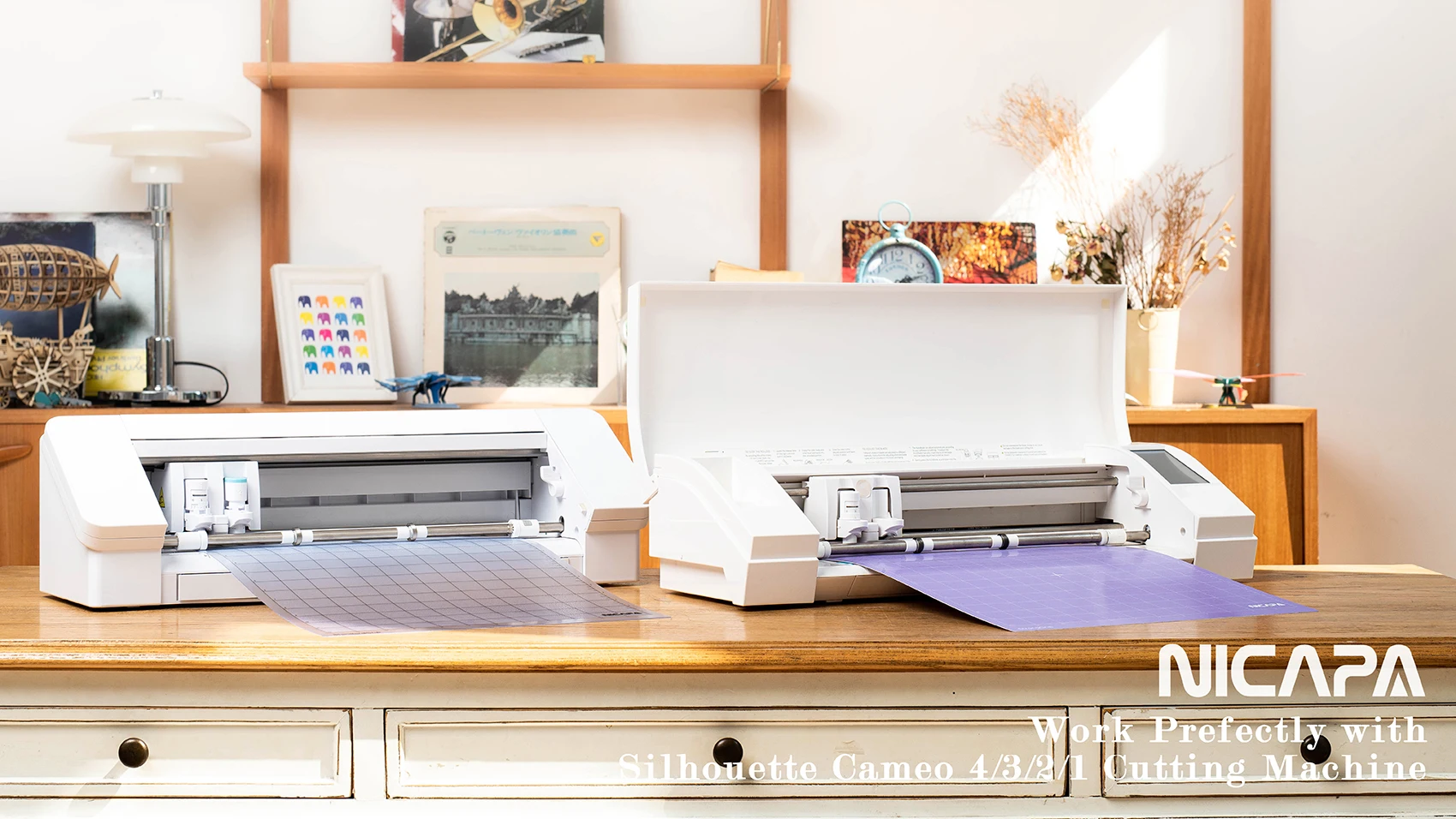 
Nicapa StandardGrip Cutting Mat for Silhouette Cameo 4/3/2/112x24 inch 1 Mat Adhesive Sticky Quilting Cut Mat 