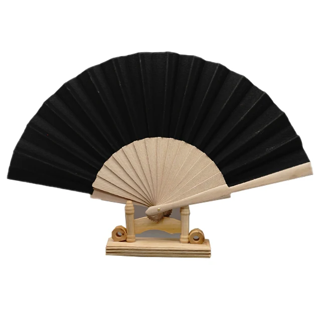  Персонализированные ручные вентиляторы для foldinga по запросу клиента с деревянными ребрами