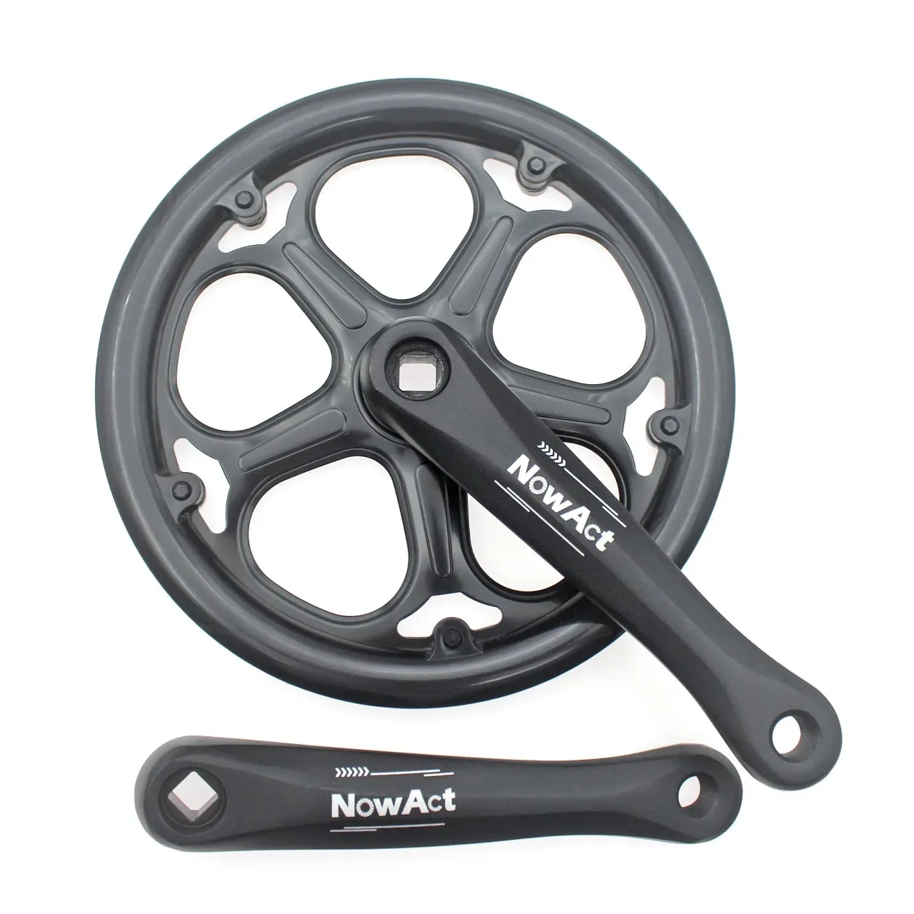 52T Road Bike Crank Set Single Speed 170mm Bicycle Crankset Hollow Tooth Plate Bike Crankset