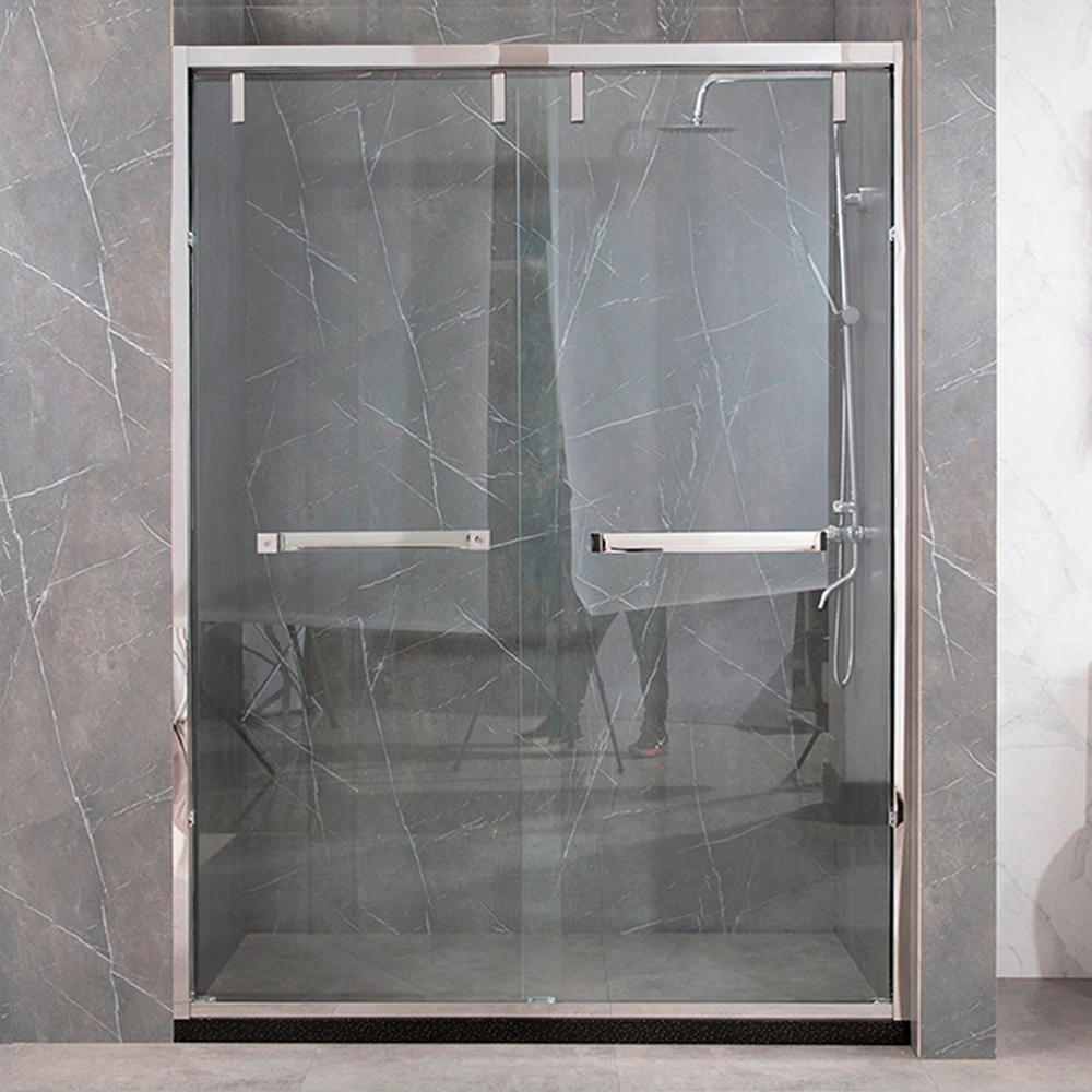 Simple beautiful design gym room shower toilet cubicles glass shower room