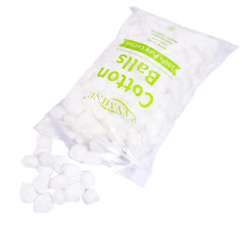 Oem впитывающие мягкие хлопковые шарики 100% из чистого хлопка с высокой впитывающей способностью белизны для хирургического использования или косметики и красоты