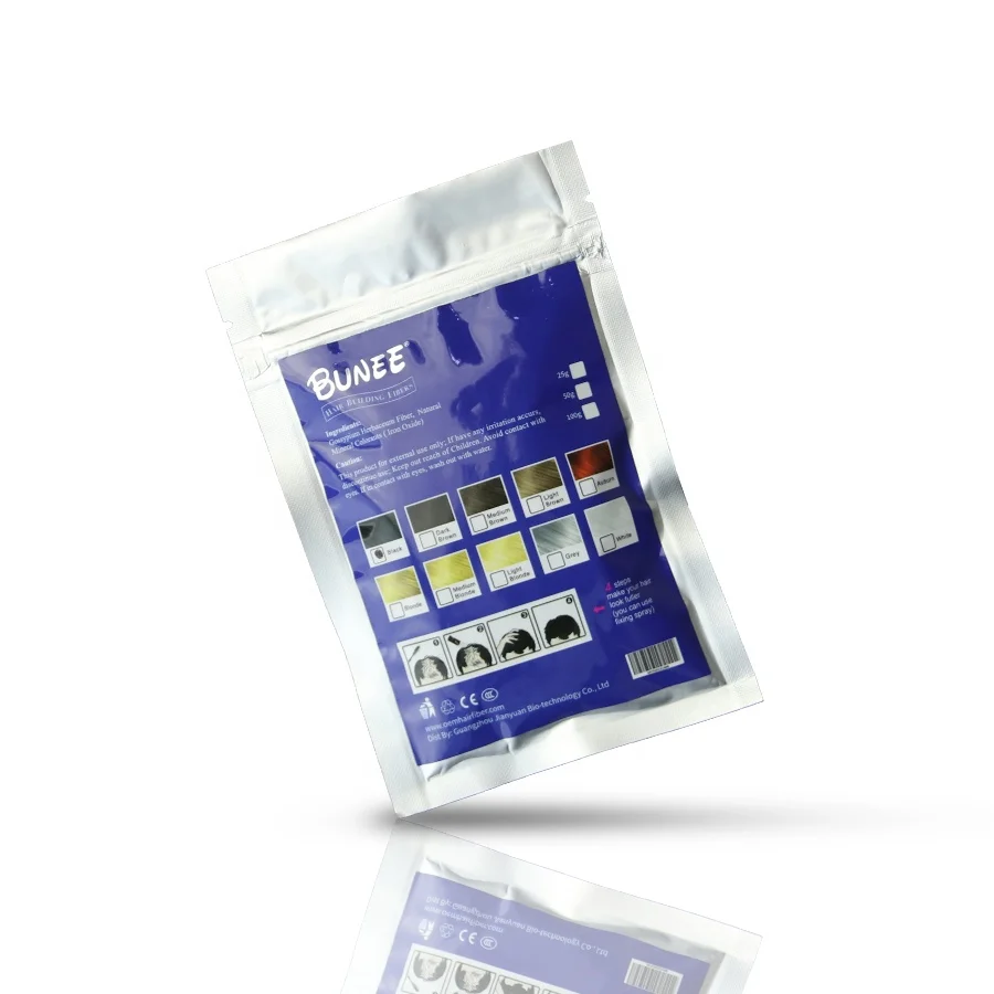 BUNEE Hot Selling 100g  Protein Keratin Hair Building Fiber Powder Refill Bag