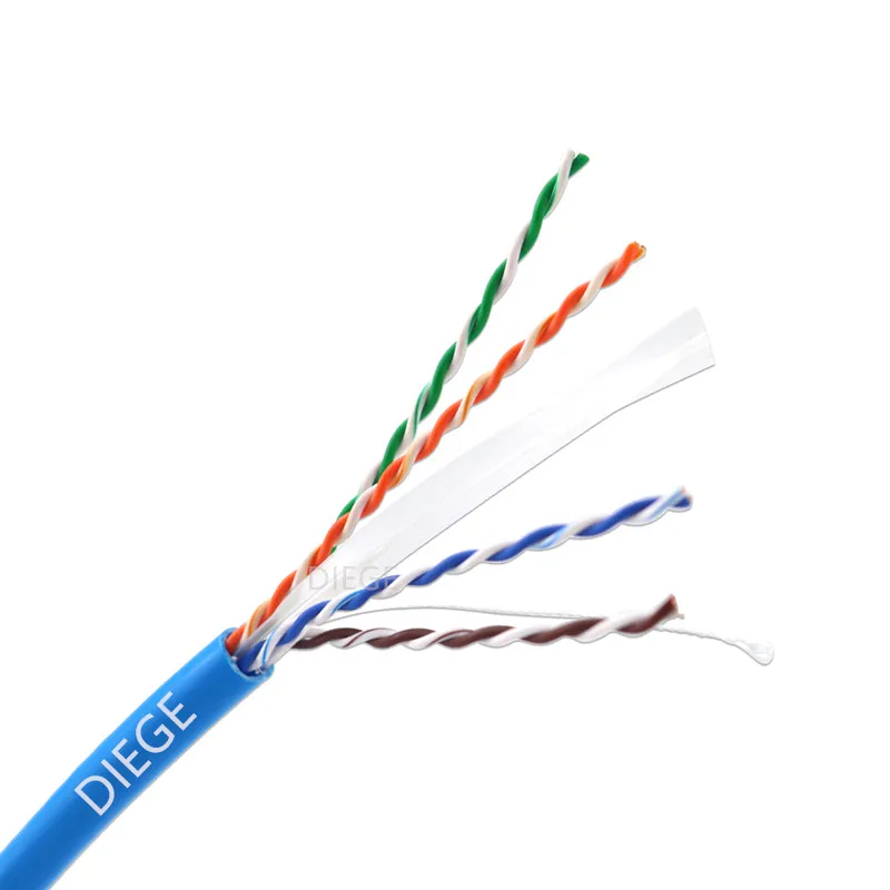 Производитель, высокое качество, 4 пары, 23AWG CAT6 Сетевой Lan кабель UTP CAT6 с Fluke Pass