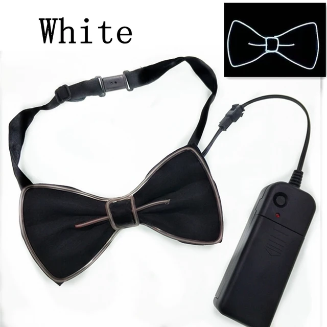 LED Bow Tie Adjustable Light Up Bow Tie, Novelty  Party Glowing LED Tie