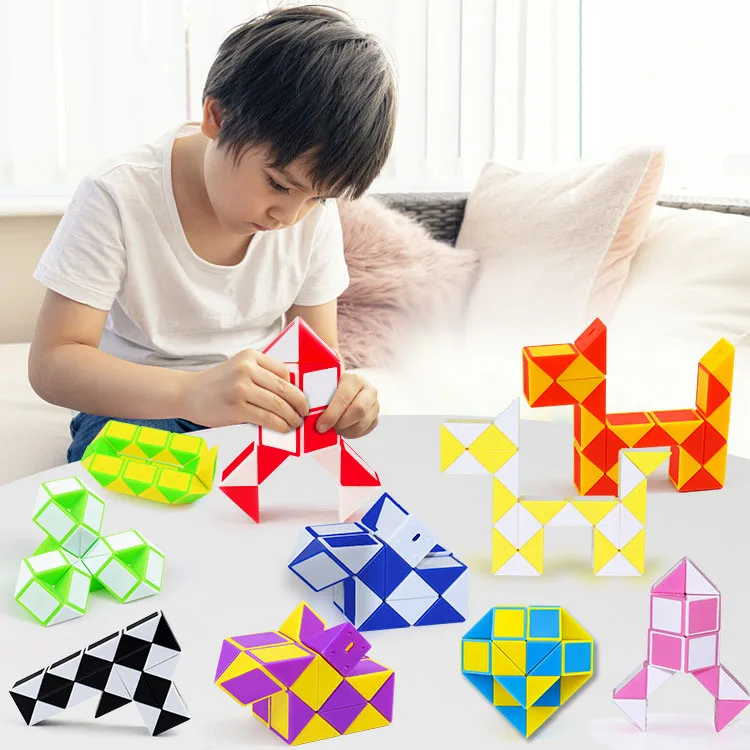 Magic cube Snake Ruler 24 wedges Twist Puzzle Funny Fidget Cube Hand Spin Anti-stress Toys