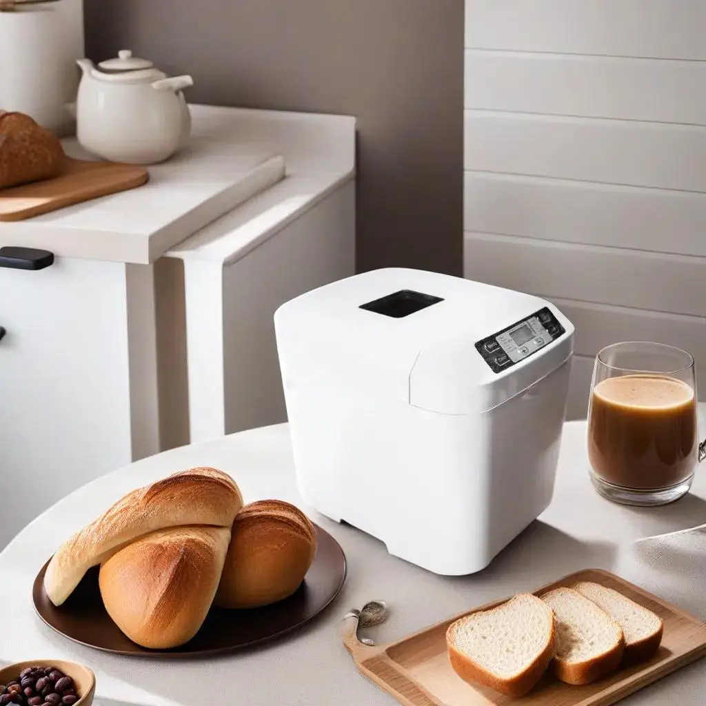 Home Bakery Virtuoso Bread maker 2 lb loaf of bread With 3004 aluminum alloy material bread pan, Plastic shell