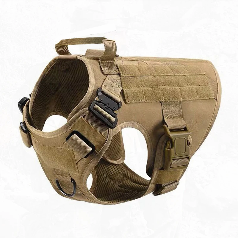 Tactical Dog Harness And Leash Set Metal Buckle Big Dog Vest K9 German Shepherd Durable Pet Harness For Large Dogs Training