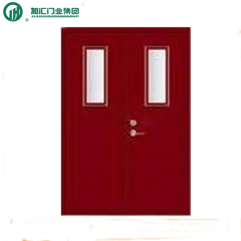  JIAHUI DOORS Intertek Europe BS and UL EN approved fire rasteel security door With fireproof glass frame