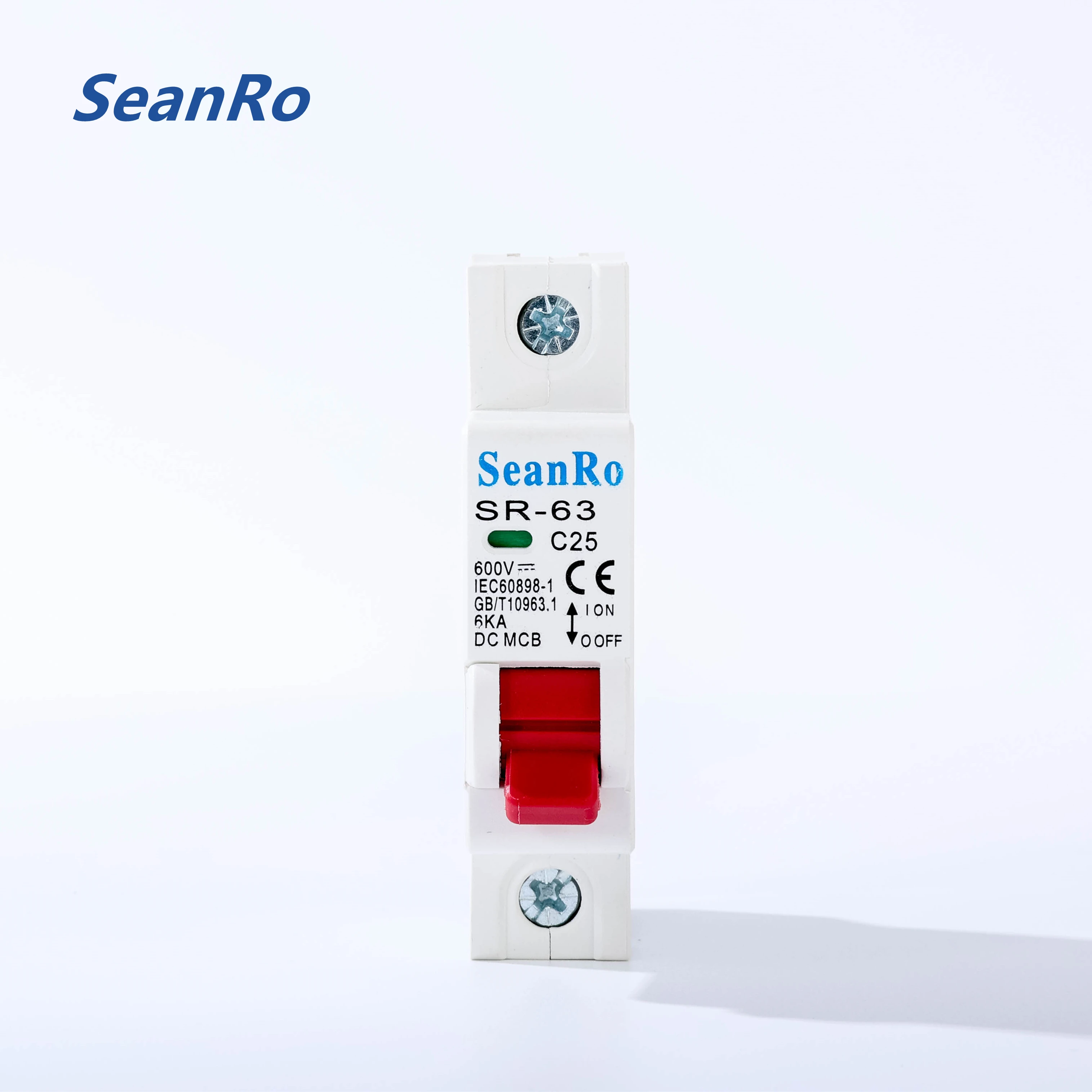 SeanRo solar MCB manufactured DC breaker 500V 600V 6A 16A 32A 63A mini circuit breaker