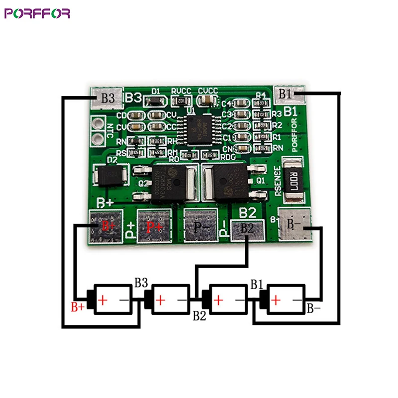 4S 4 Series 4 strings NMC Li-ion lithium lipo Lifepo4 lfp 12.4v 12v 14.8v 5A 6A 7A 8A 10A BMS