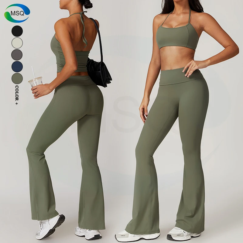 Sleeveless Sports Gym Clothes Yoga Activewear Women Gym Fitness Sets 5 Pcs Yoga Set Custom Sportswear For Women