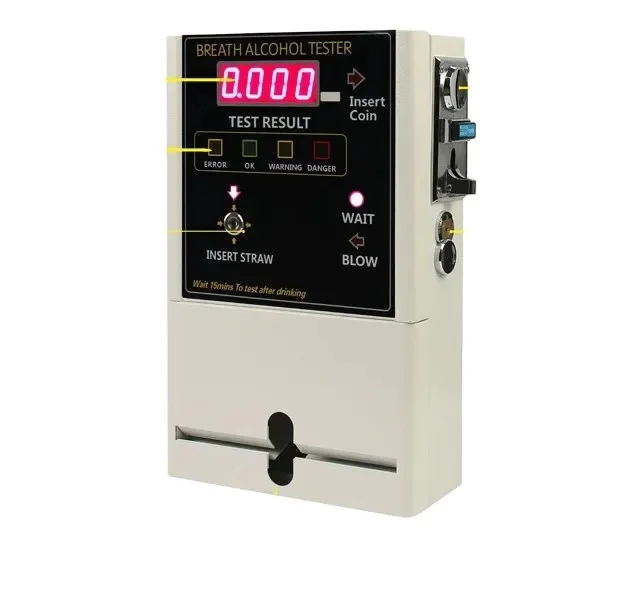 commercial  alcohol tester coin operated smart  breathalyzer vending machine