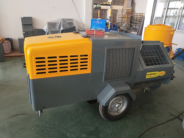 Diesel mortar cement mixer and injection grouting rotor pump spraying plastering machine