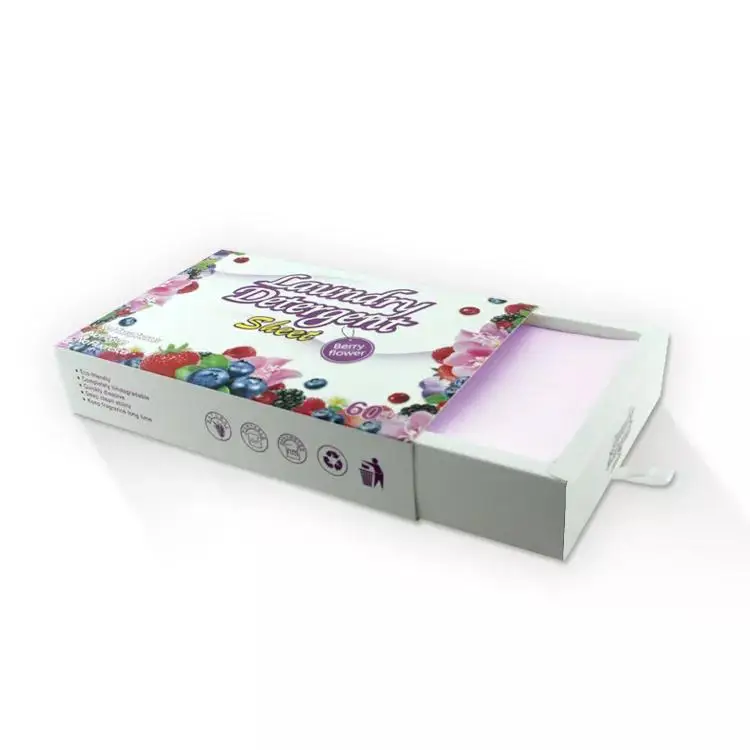 Natural Long-Lasting Fragrant Detergent Paper Household Disposable Laundry Sheets Custom Laundry Detergent Strips