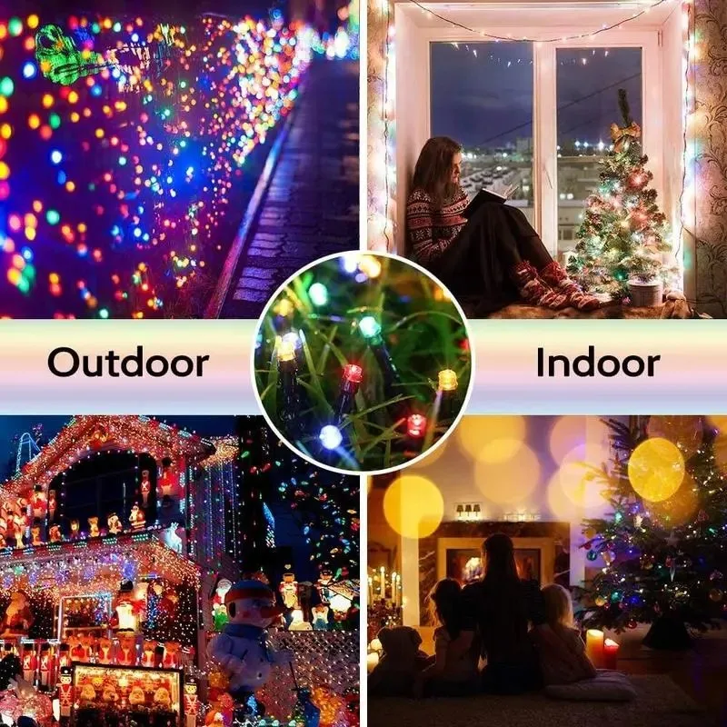 Butterfly Collapsible Decorations Garland String Lights Led Outdoor Waterproof Solar Christmas Tree With Lights