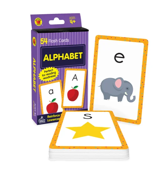custom OEM kids toys educational card games flash memory number alphabet card