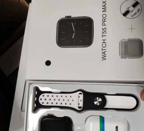 2023 Hot Sale Smart Watch 2 in 1 Earphone Magnetic Charging Fitness Sport Reloj Men Smartwatch with Earbuds T55 Pro max