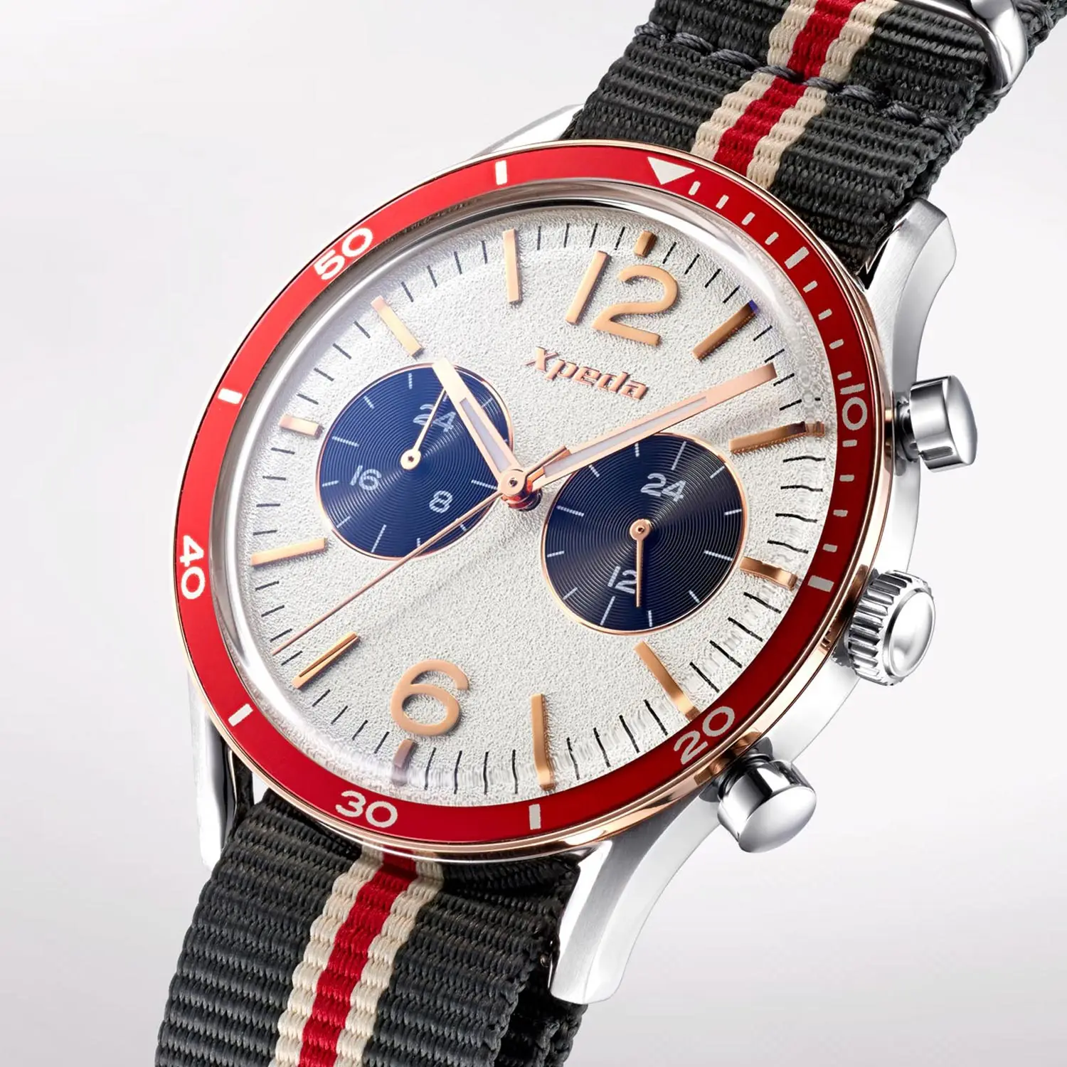 
TC804G1 316L stainless steel quartz multifuction quartz analog nato strap good performance 50M water resistant watch for unisex 