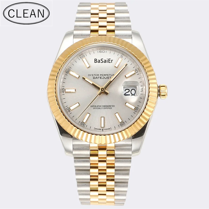 Часы Clean Factory 3235 из нержавеющей стали с сапфировым стеклом 904L, роскошные механические часы Datejjust RLX 41 мм