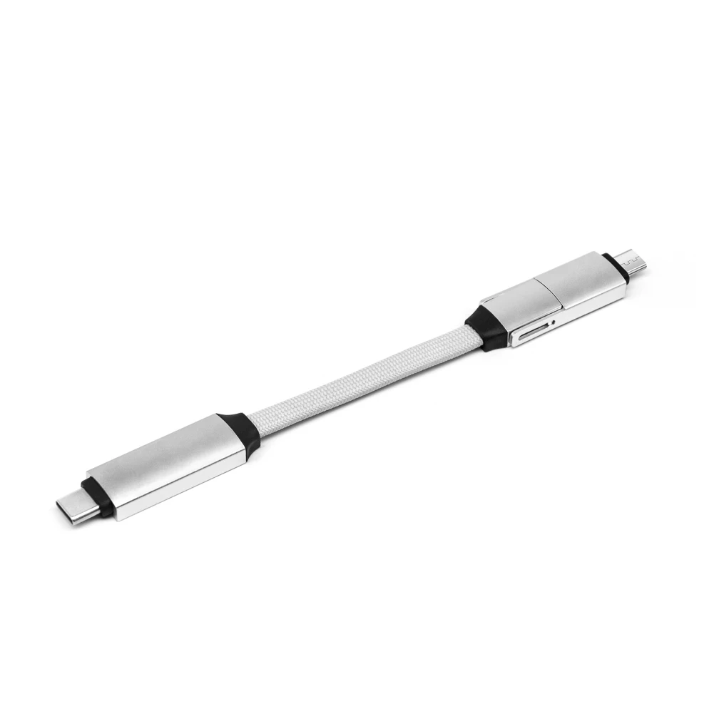 Promotional Business Gifts Set Nylon Braided 3A 60W 2 in 1 Mini Keychain Magnetic USB Fast Charging Cable