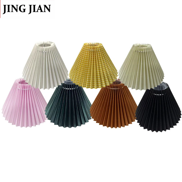 Wholesales Drum Hanging Fabric Lamp Cover Pleated Lamp Shade for Table Floor Lamps