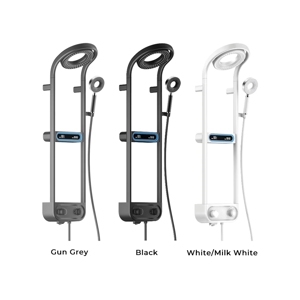 Hotel Luxury Multifunctional Shower Bath Rainfall System High Pressure Shower Head Thermostatic Digital Display Smart Shower