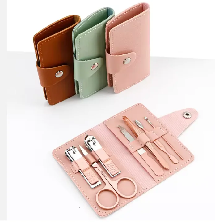 Wholesale Stainless Steel Manicure Nail Clipper Tools Gift Set Manicure Pedicure Set with Leather Case Manicure set